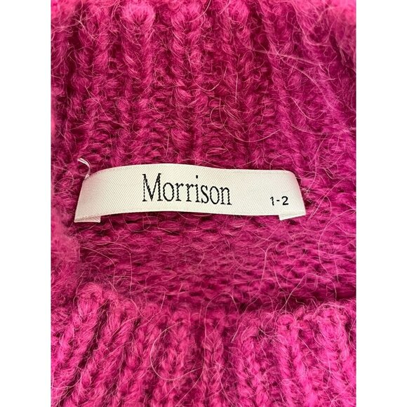 Morrison Fuchsia Alpaca Wool Blend Sweater Australia SZ 1-2 (S/M) Cozy Luxe Knit - Picture 5 of 11